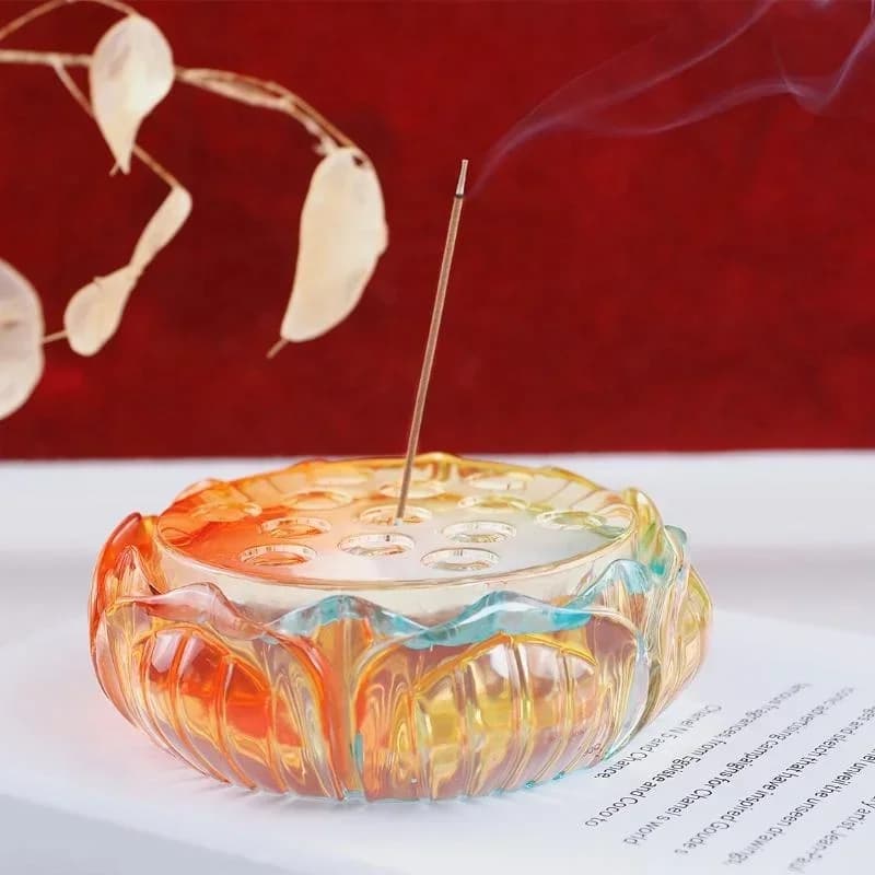 NUOVA decorazione per la casa ornamento artigianato fai da te porta bastoncini di incenso a forma di loto stampo in silicone per colata di resina epossidica