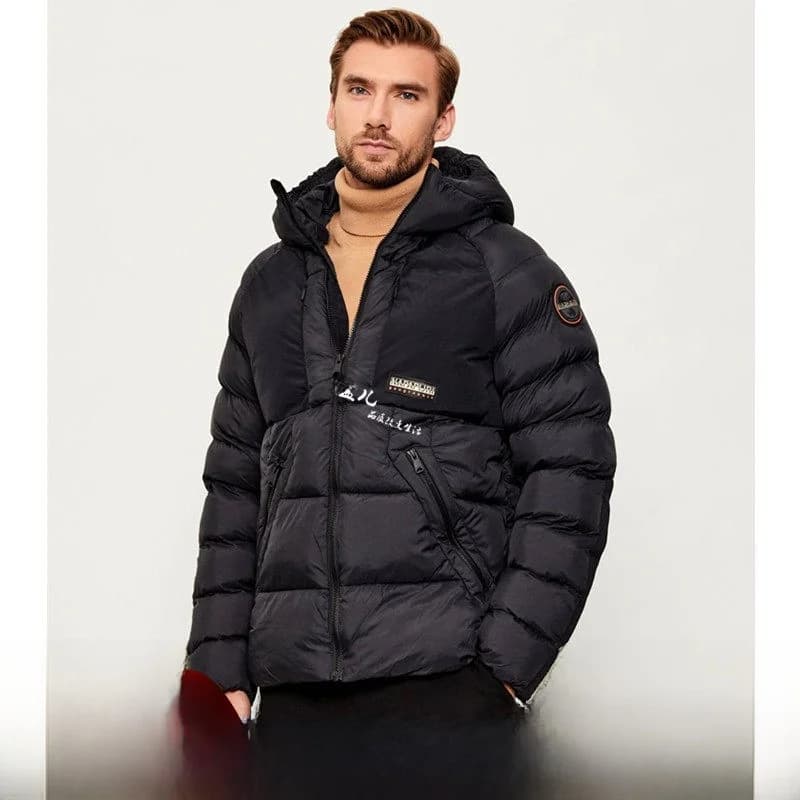 High-End Italian Style Men's down Jacket 90% Goose down Ultra-Thickened Warm Windproof Outdoor Coat with Hood Polar Expedition