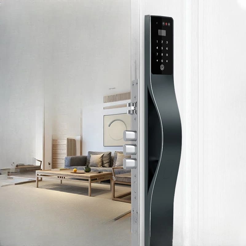 Serratura intelligente automatica con riconoscimento del palmo della mano, password, impronta digitale, riconoscimento facciale, scheda e funzione antifurto.