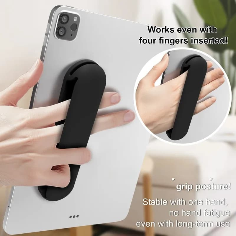 1pc Silicone Tablet Hand Strap Single Hand Grip Non-Slip Phone Holder Wrist Strap Universal for IPad IPhone Android Devices