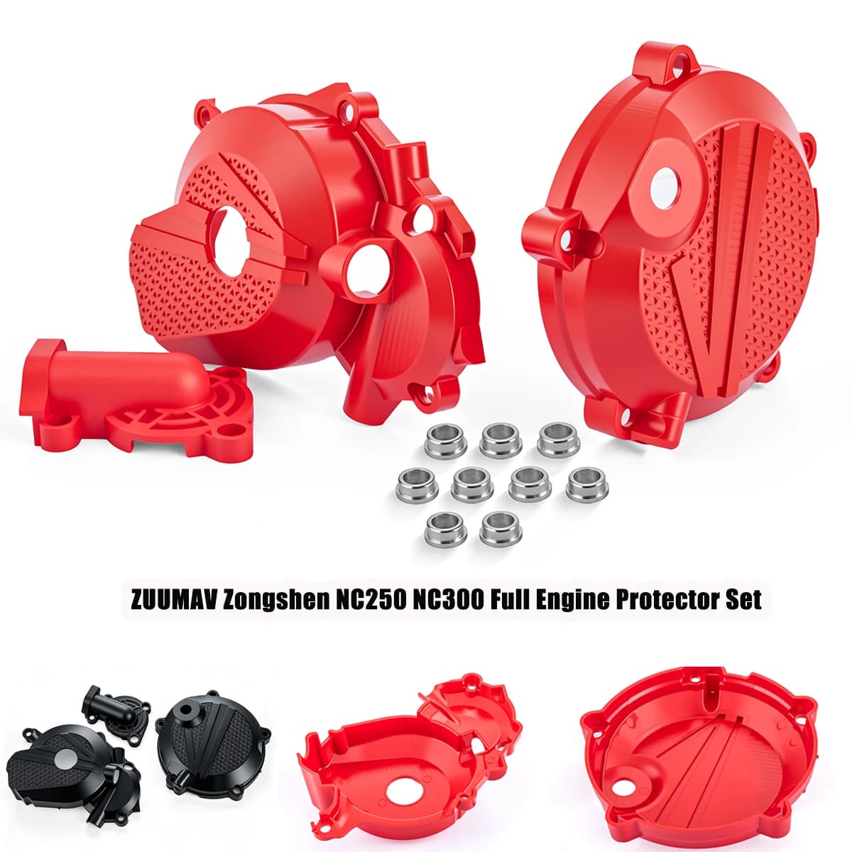 Genuine ZUUMAV PA6 Nylon Engine Protector Guard Clutch Magneto Water Pump Cover for Zongshen NC250 NC300 KAYO BSE Dirt Bike