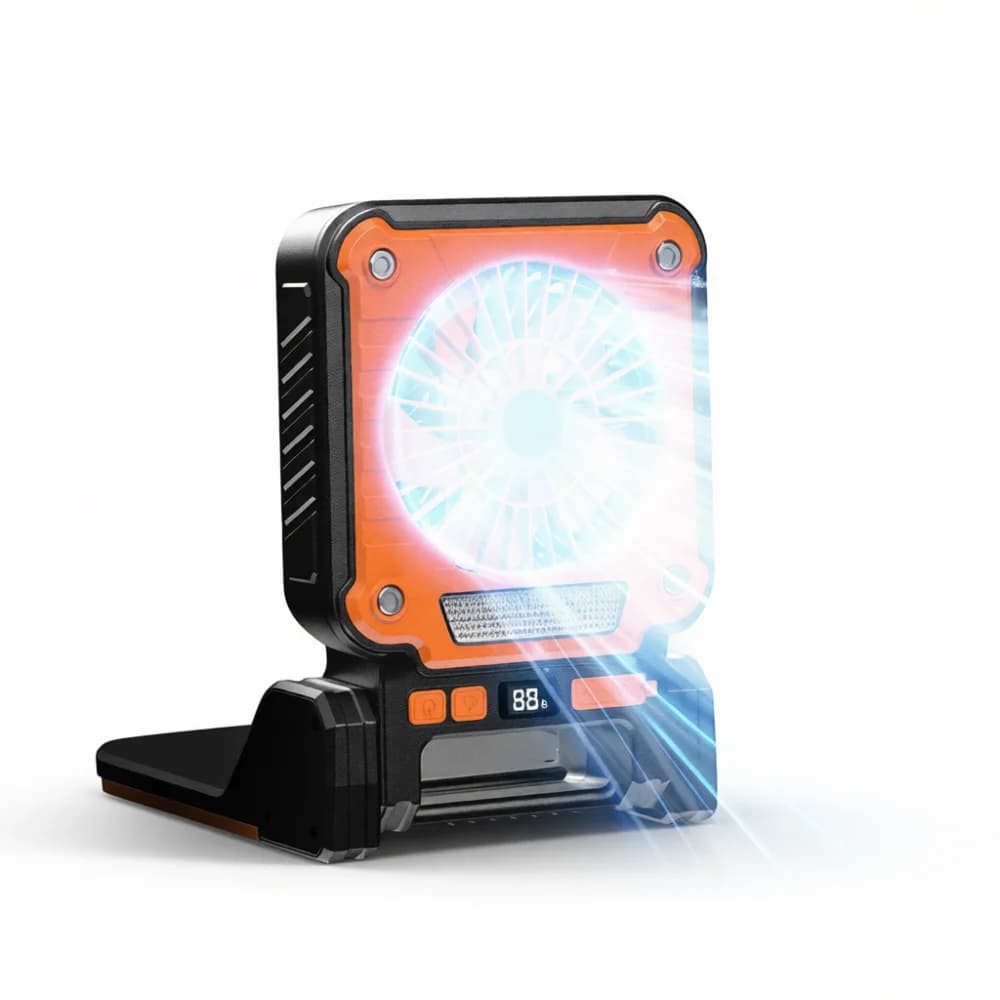 Multifunctional Outdoor Camping Fan Light Solar USB LED Tent Lamp Cooling Equipment For Adventure Traveling Hiking