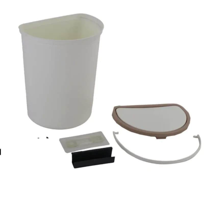 Bidone della spazzatura da 10 litri con coperchio per camper, barche da campeggio, roulotte e camper, bidone della spazzatura portatile per stoccaggio dei rifiuti per uso esterno e in veicoli