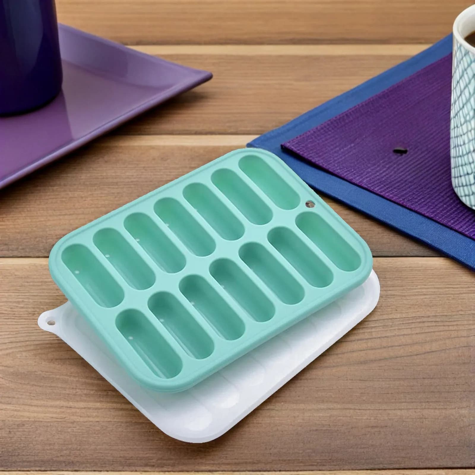 Stampo in Silicone per Cubetti di Ghiaccio e Salsicce, Multiuso, Accessorio da Cucina per Fai da Te e Pasticceria
