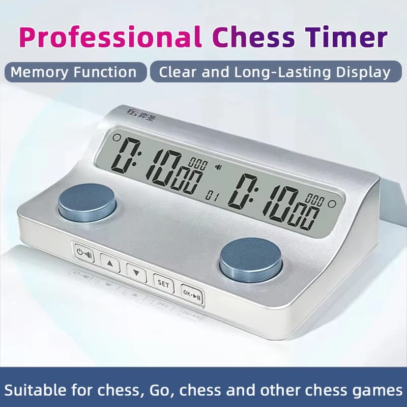 YS-905 Professional Chess Timer Clear and Long-Lasting Display Digital Chess Clock Count Down Function Board Game Timer