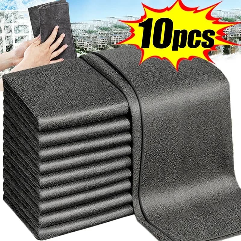 10/1pcs Panni per pulizia magici Riutilizzabili in microfibra Stracci per lavaggio Specchietto per finestrino dell'auto Asciugamani Straccio Cucina domestica Strumenti puliti
