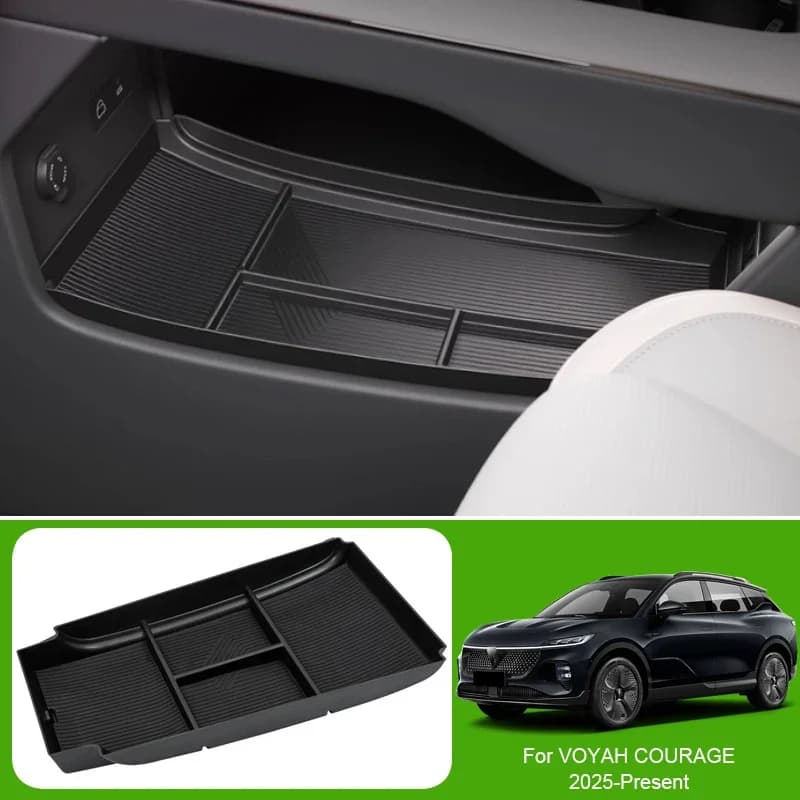 Tappetino di ricarica wireless per scatola bracciolo per auto per VOYAH FREE COURAGE 2024-presente sotto accessorio vassoio organizzatore di controllo Centrol