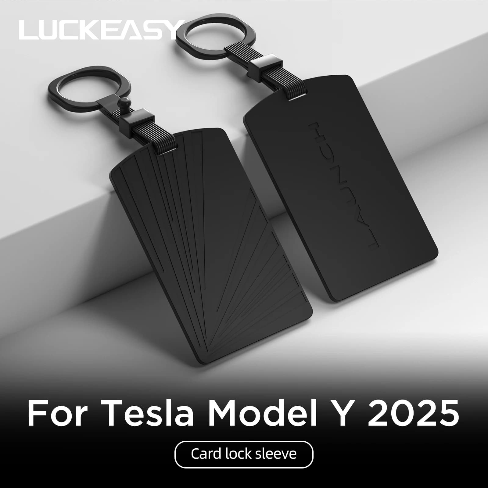 LUCKEASY for Tesla Model Y Launch 2025 2026 Car Key Card Protector Cover Silicone Key Case Auto Accessories Key Card Holder