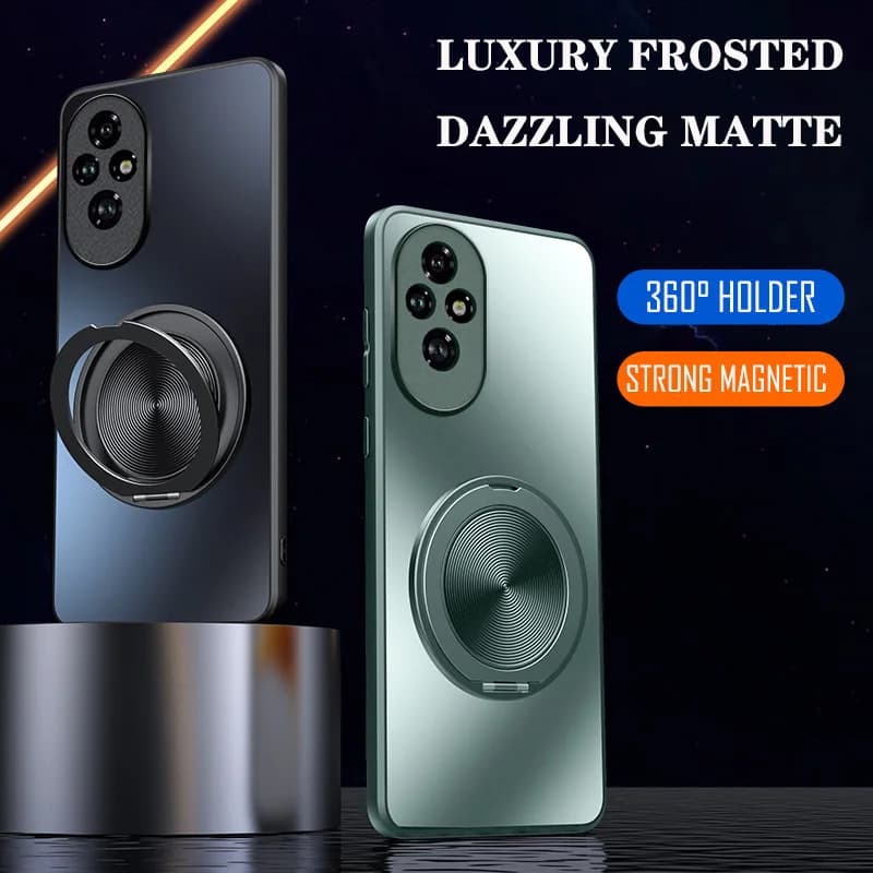 For Huawei Honor 300 200 100 90 70 50 Pro Case Hard Matte Ring Magnetic Protective Back Cover Case For Honor 50 SE Phone Shell