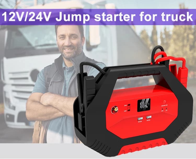 Avviamento di emergenza per auto 12V 24v per camion pesanti Motore diesel Grande potenza Avviatore di emergenza Power Bank 3000a