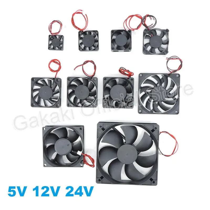 4010 12025 8010 30mm dc 5V 12V 24V Ventola di raffreddamento Motore Brushless Case Silenzioso 40MM 50MM 60MM 70MM 80MM 90MM 120MM per stampa 3D 2PIN