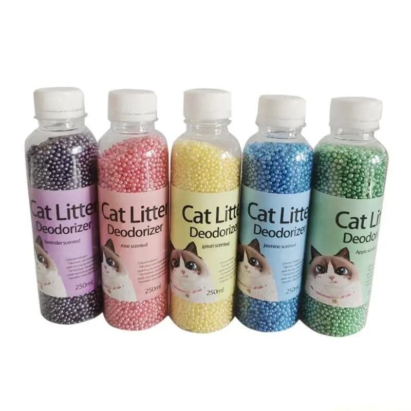 QX2E Perline per rimozione degli odori animali domestici per lettiera per gatti Letto per auto Elimina odori Forniture per