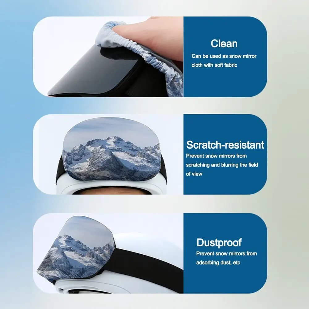 Copri Maschera da Sci in Microfibra Antipolvere 3D, Protezione Antigraffio e Antipolvere per Maschera da Snowboard, Accessorio per Attrezzatura da Sci