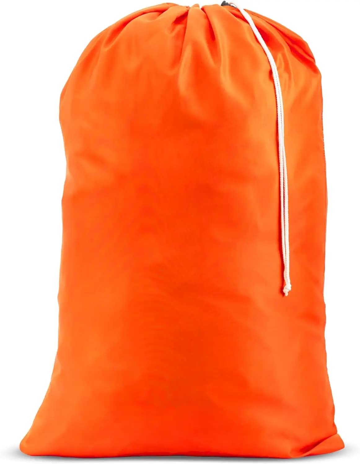 Grande Borsa per Bucato in Nylon con Cordoncino di Chiusura, Lavabile in Lavatrice, Adatta per Cesto, Contiene 3 Carichi (Arancione)