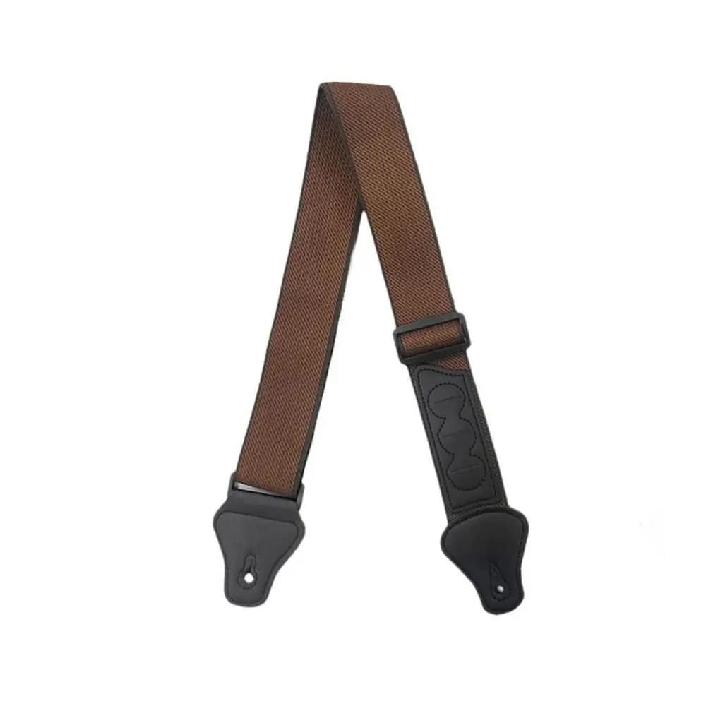 Tracolla per Chitarra con 3 Porta-Plettro, in Cotone e Pelle PU, per Chitarra Folk ed Elettrica, Comoda e Personalizzata