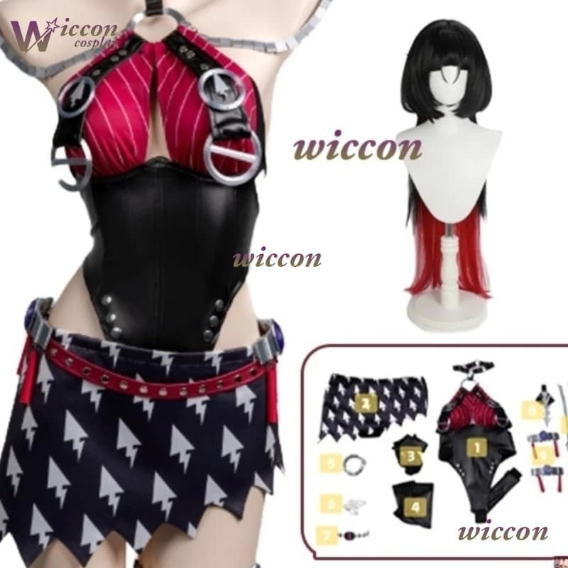 Costume Cosplay Jane Doe, Gioco Ynott Zenless Zone Zero Nocturne Of Light, Parrucca Sexy Jane Doe, Abito per Festa di Halloween e Giochi di Ruolo per Donne