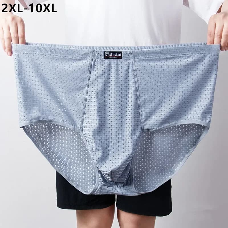 Men's Slip Intimo Ice Silk Plus Size Oversize 10XL 9XL 8XL 7XL Summer Thin Men's Mutande in high elastic knit