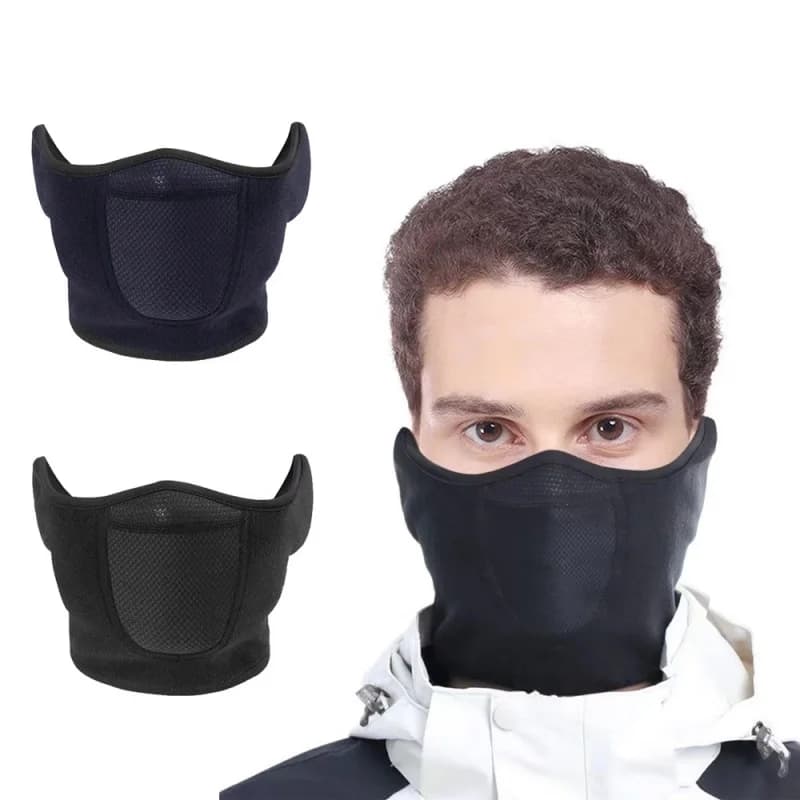 Passamontagna termico foderato in pile Maschera da sci per moto Ciclismo Escursionismo Snowboard Sport all'aria aperta Copertura per il viso per la stagione fredda