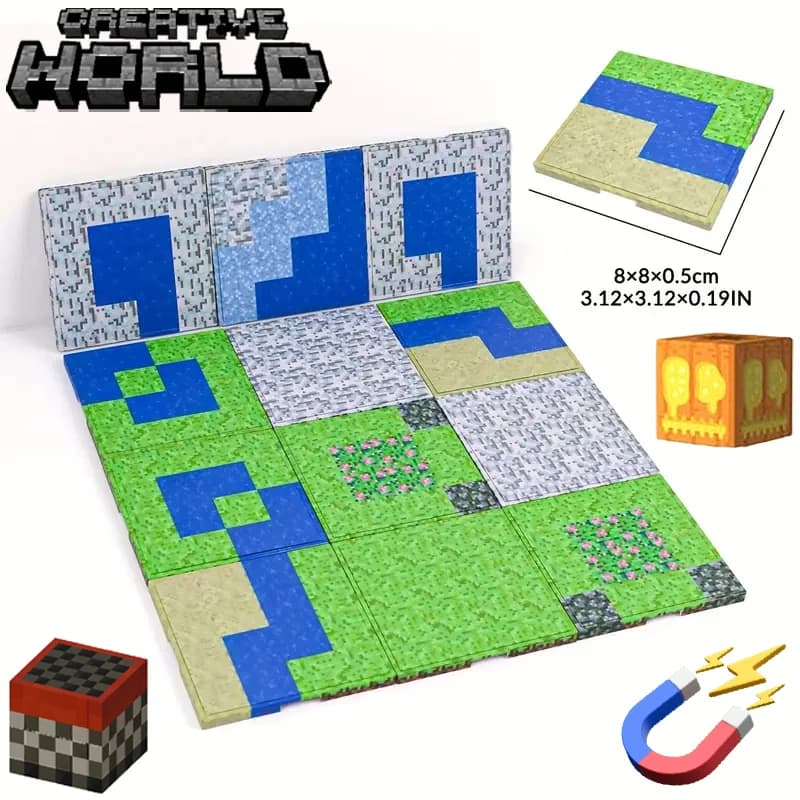 Magnetic Base Variable Compatible with Mine World, Magnetic Blocks for Children and Girls, Toy Fai-da-Te, Gift 2026
