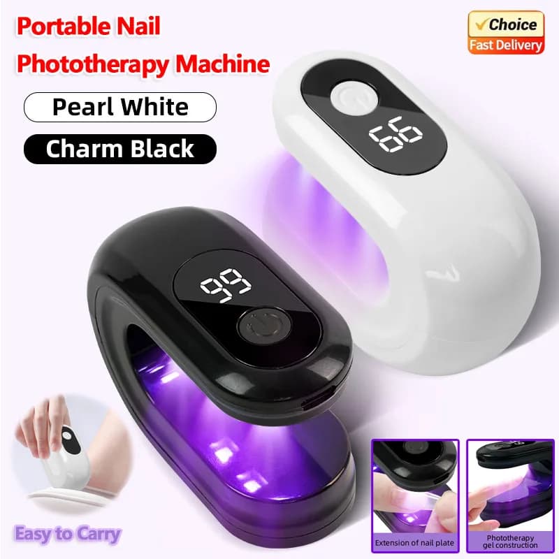 2026 Nuovo Mini UV LED Lampada per asciugare le unghie con display LCD 30/60S Timer Polimerizzazione rapida Gel Polish USB Strumento per manicure portatile