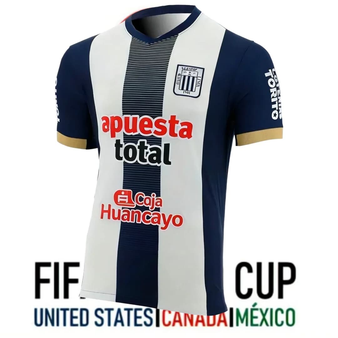 Maglia da Calcio Alianza Lima Stile Peruviano 2026 Nuovo Arrivo - T-Shirt Sportiva Casual da Trasferta per Adulti e Bambini Unisex - Offerta Speciale per Famiglie e Bambini