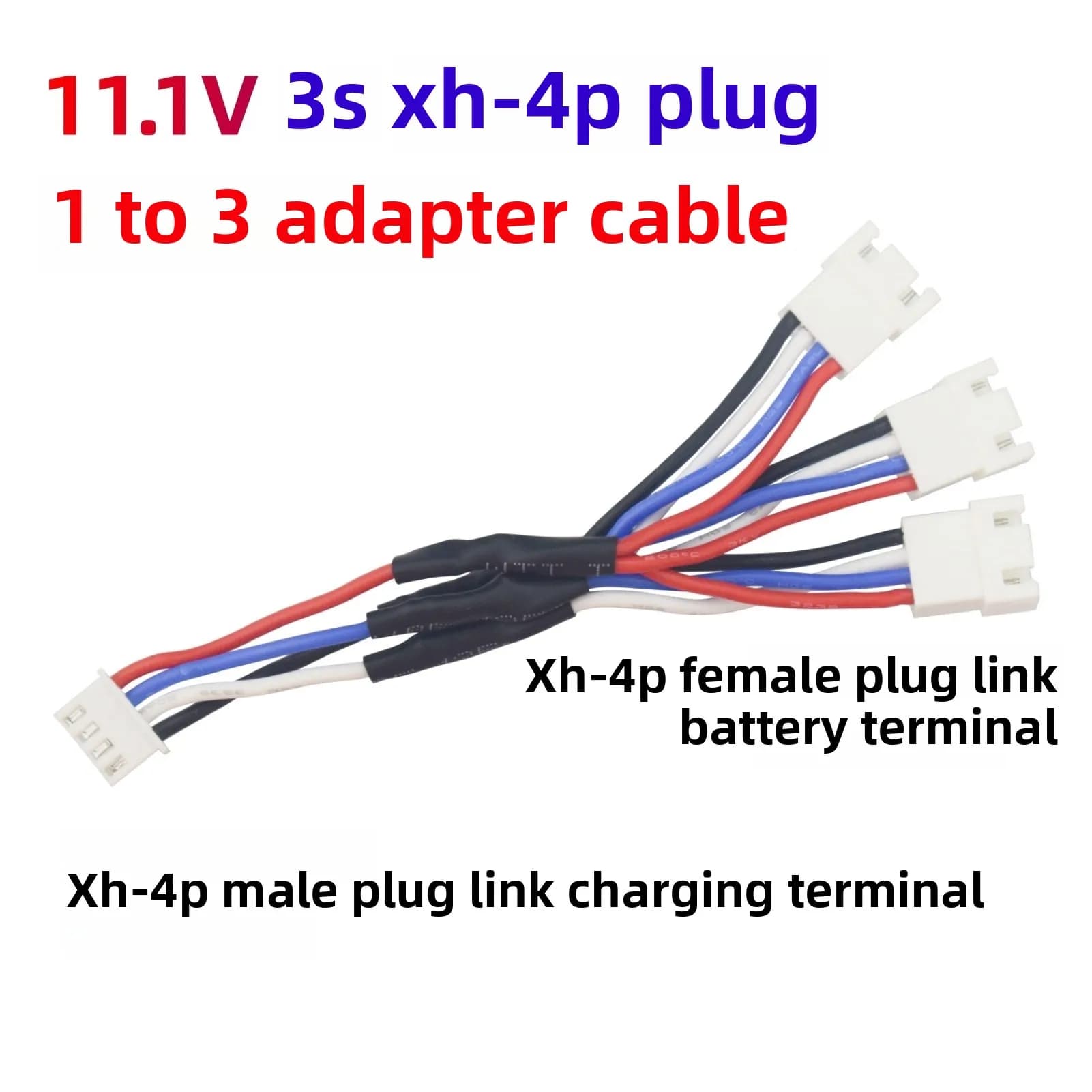 11.1V 3S O 7.4V 2s Spina Da 1 A 3 Cavo Adattatore Caricabatteria RC Telecomando Drone Elicottero Batteria Per Auto 3iin1 Cavo