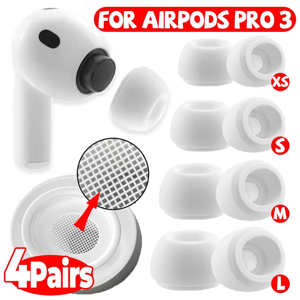 4/1 pairs of soft silicone earphones for Apple Airpods Pro 3 spare earplugs for earphones for Airpods Pro 3 earplug