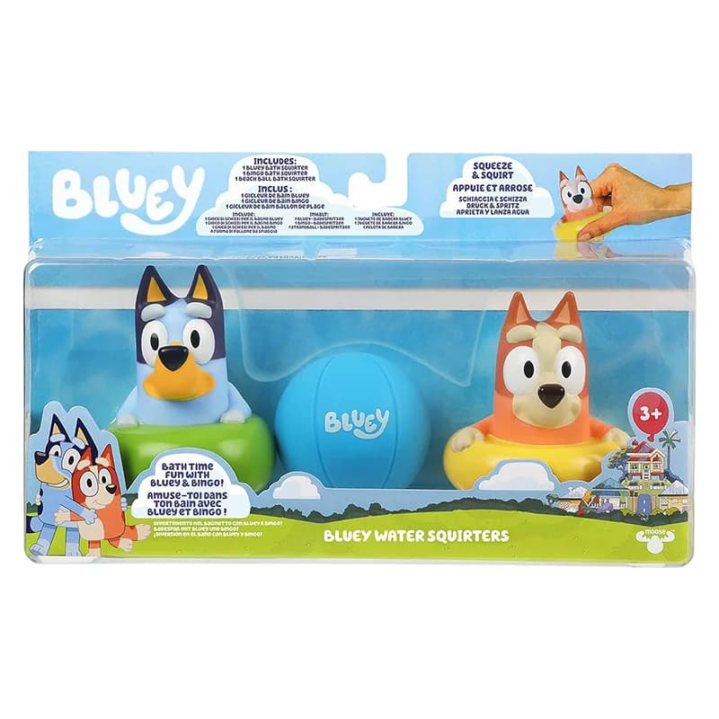 Set di 3 Spruzzatori da Bagno e Doccia a Tema Bluey, Giocattoli Creativi e Carini, Decorazioni per Bambini, Regali