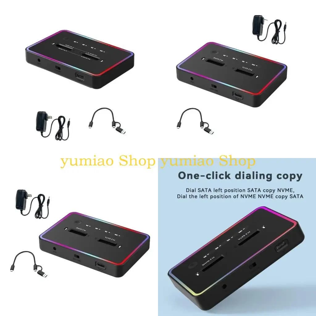 Custodia 587B M.2 NVMe Adattatori per lettori USB 3.1 NVME Docking station RGB M.2 NVME