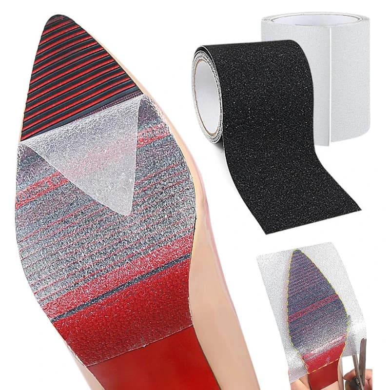 Adesivi Protettivi Antiscivolo e Resistenti all'Usura per Suole di Scarpe, Sneakers e Tacchi Alti, Protezioni Autoadesive Ritagliabili per Suole