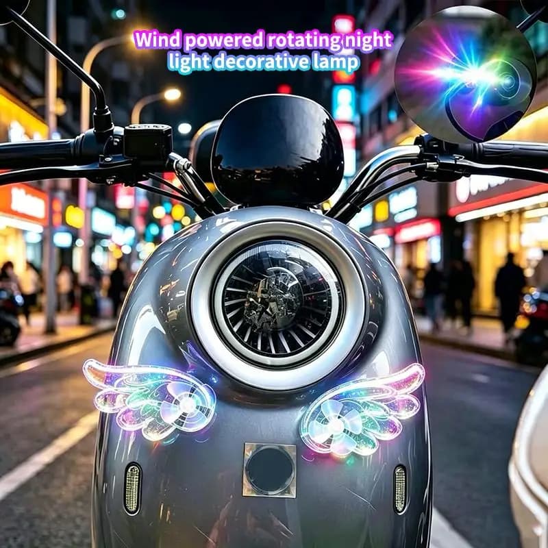 Adesivi per Casco Moto con Ali, Angelo e Diavolo, Kit Decorativo Riflettente Rimovibile per la Sicurezza
