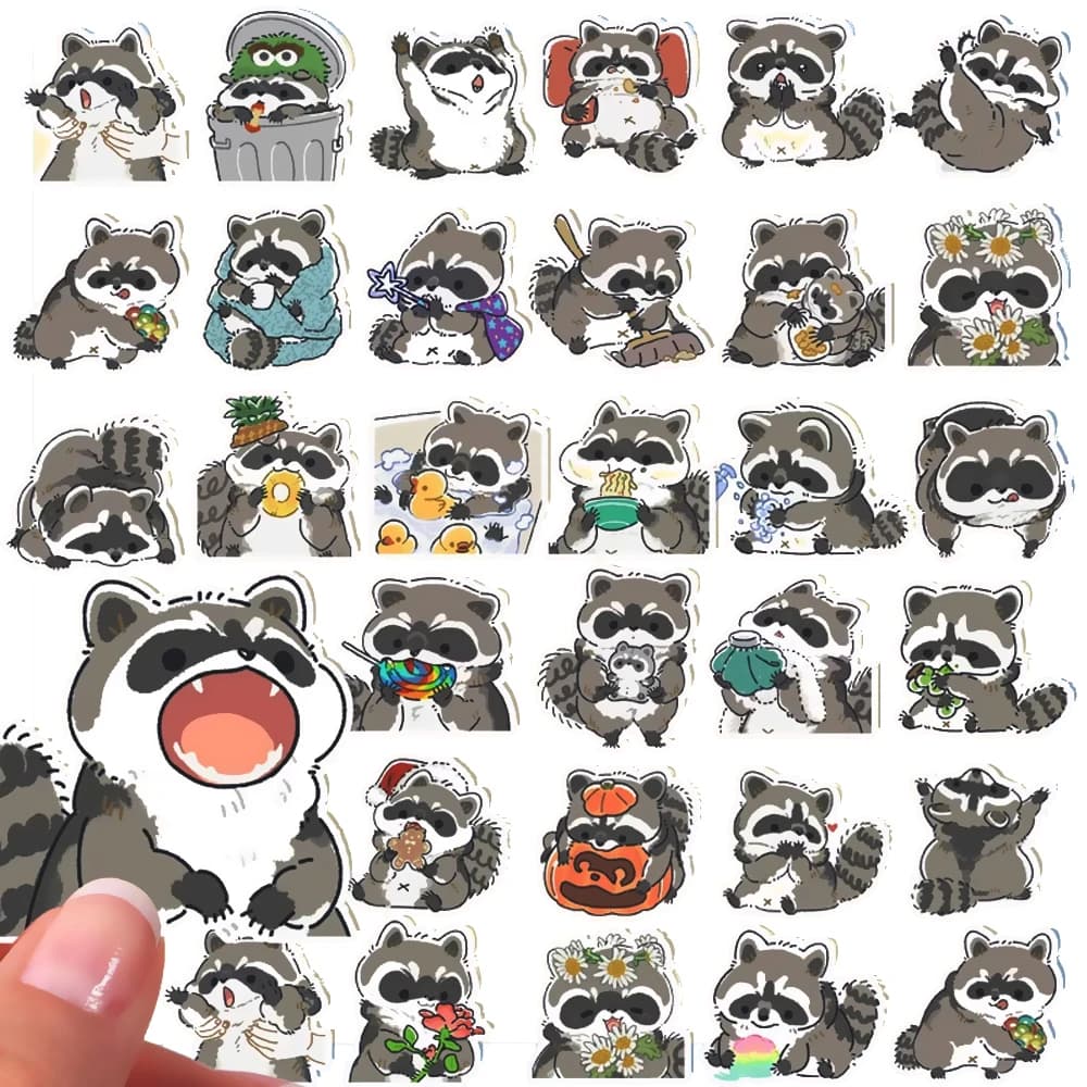 10/30/50pcs adesivo animale Kawaii decalcomanie carine per Notebook, Laptop, custodia per telefono, bottiglia d'acqua, decorazione artigianale fai da te