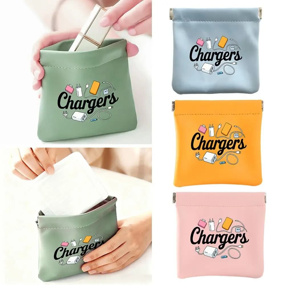 Fashion Simple Lipstick Makeup Bag Portable Mini Jewelry Handbag PU Travel Storage Bag for Women Girls