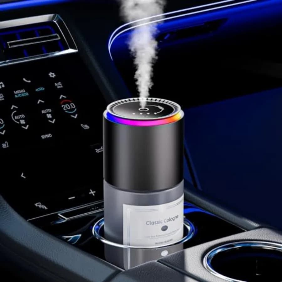 Klomsuw Car Air Freshener, Smart Car Air Freshener, car Diffuser with 50 ML 5oz Capacity Multi-fragrance, RGB Music Syncing Lig