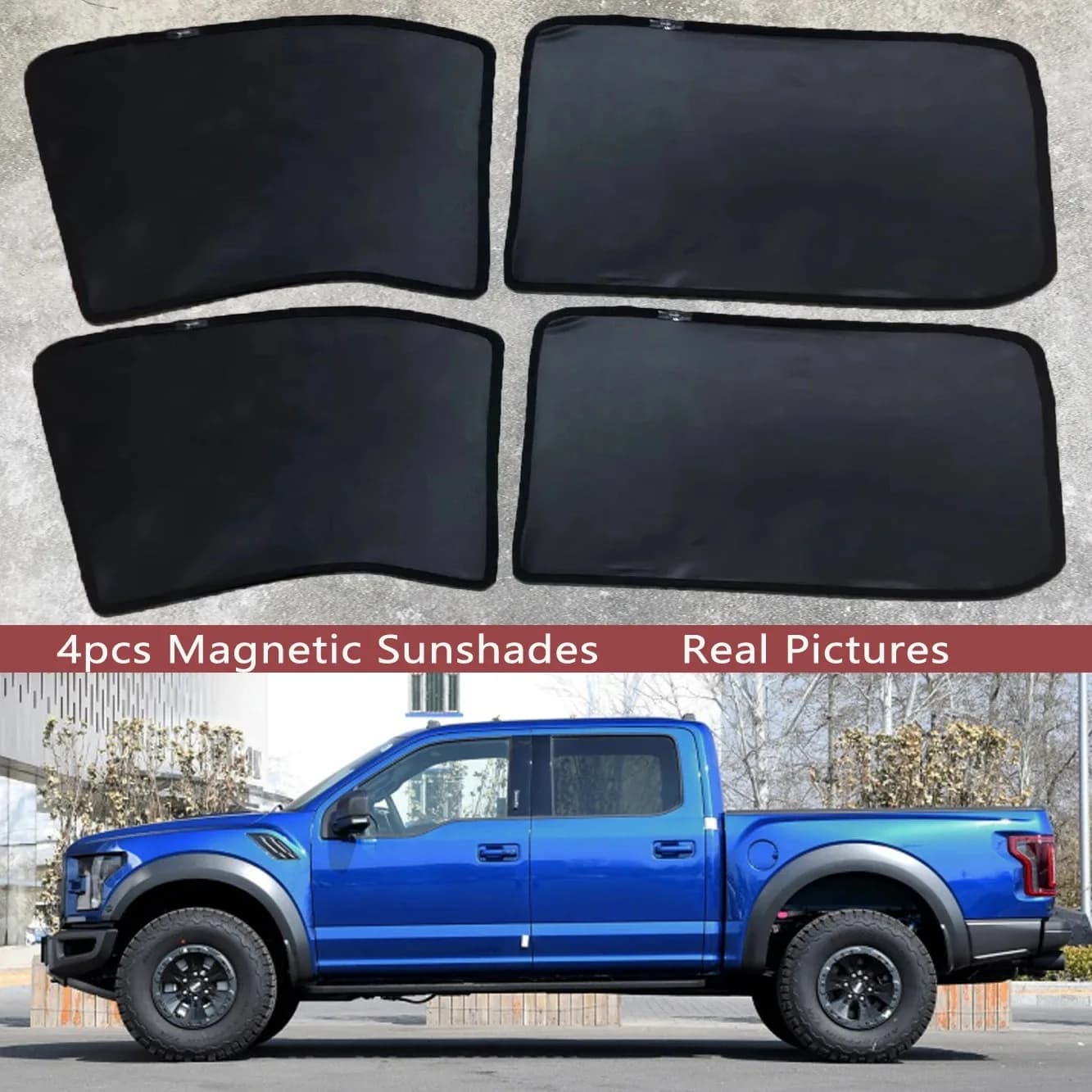 Parasole magnetico per auto, tendina parasole per parabrezza anteriore, per Ford F-Series F-150 F150 P552 MK13 Lobo 2017 - 2021