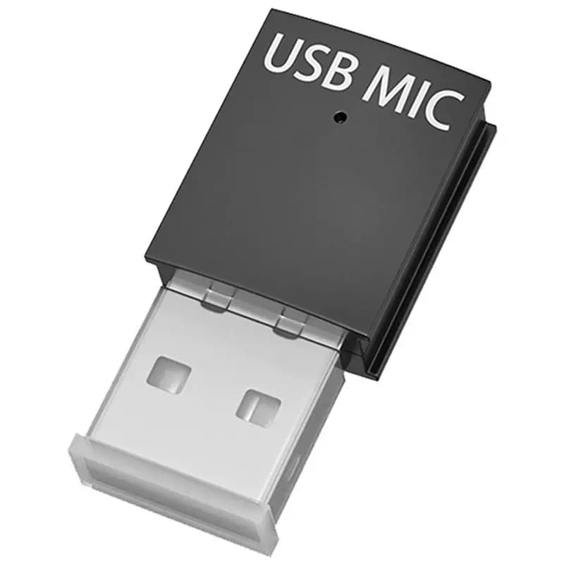 Microfono USB AIBIK - Design portatile plug&play - Mini microfono con cancellazione del rumore AI per PC, laptop - Dispositivo di input per computer