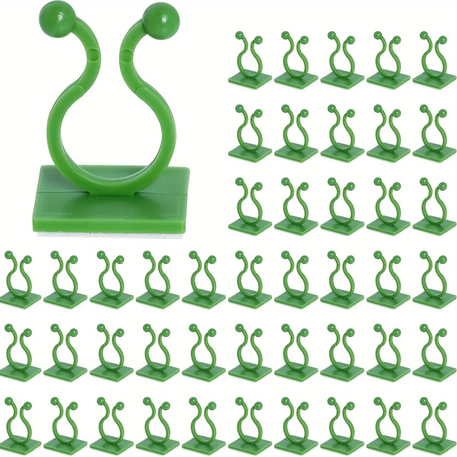 50 ganci da parete autoadesivi per piante rampicanti Greenjoy - clip per vite in plastica di forma irregolare per giardino