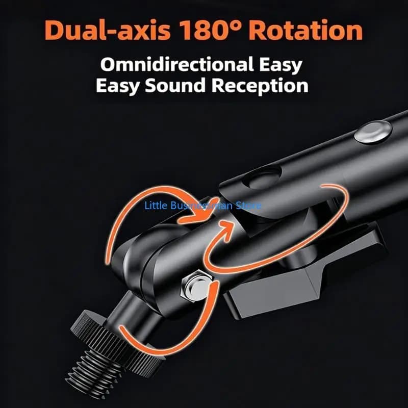 Heavy Duty Aluminum Mic Stand Clamp With Cable Management For Home Studio And Broadcasting M76A