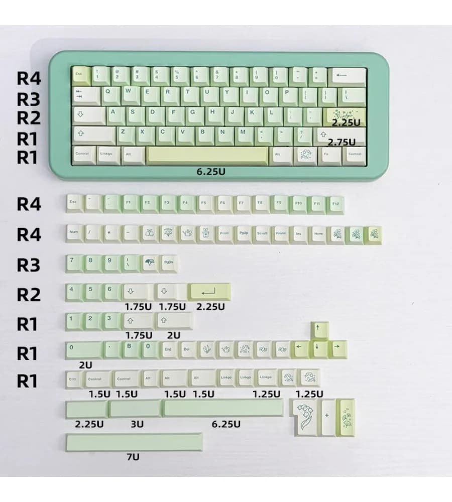 Keycap PBT sublimation original factory highly suitable Wooting made68 magnetic axis mechanical keyboard