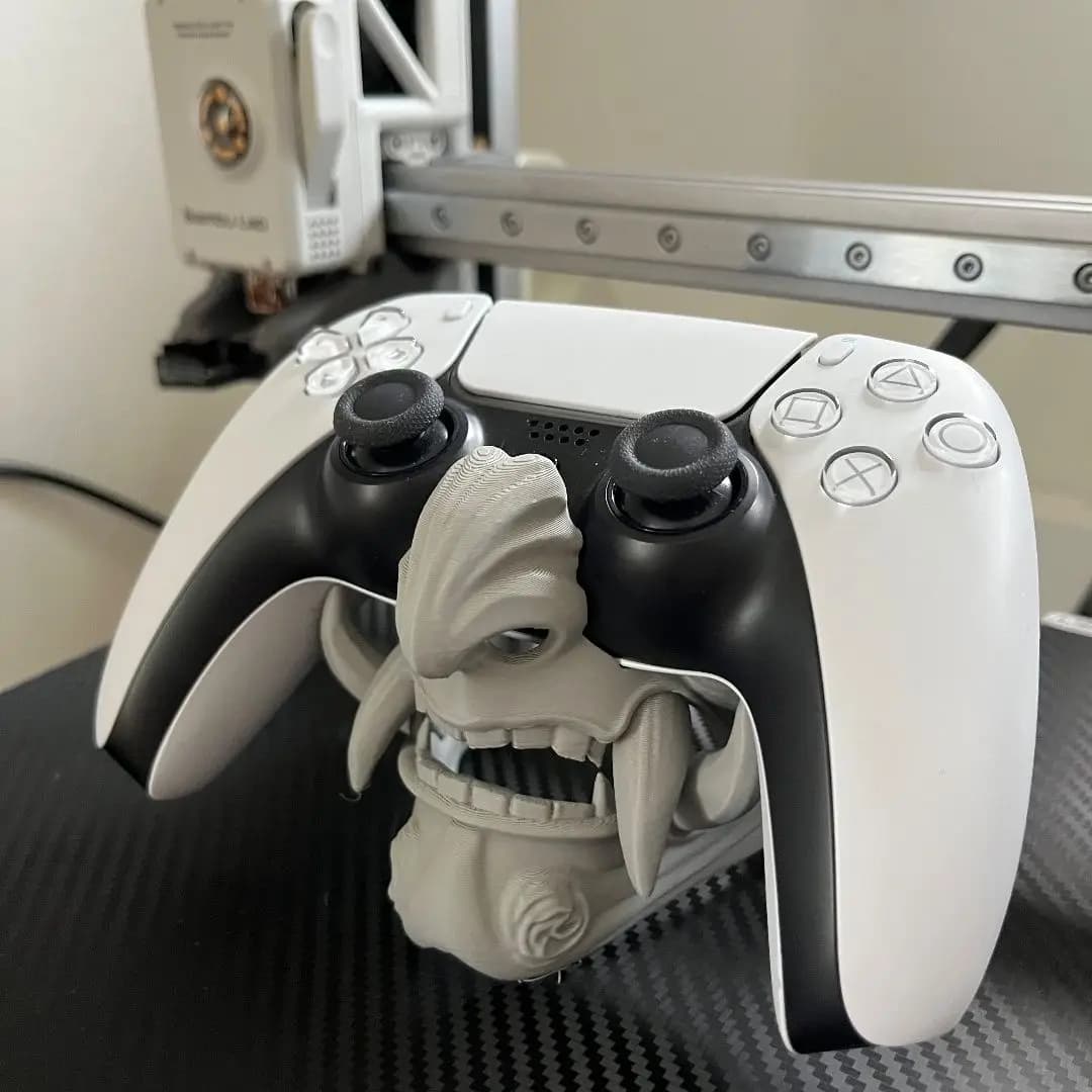 Game Controller Base For PS5 Samurai Ghost Mask Handle Bracket Desktop Display Stand Game Decoration 3D Printing