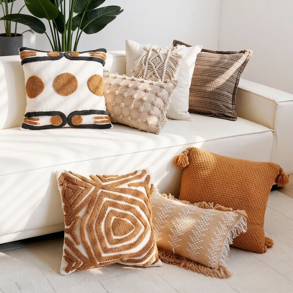 Home Decor cushion covers 45x45 Pillow Minimalist Geometry Sofa Pillows with Confortable Fabric for Apartment Living Space