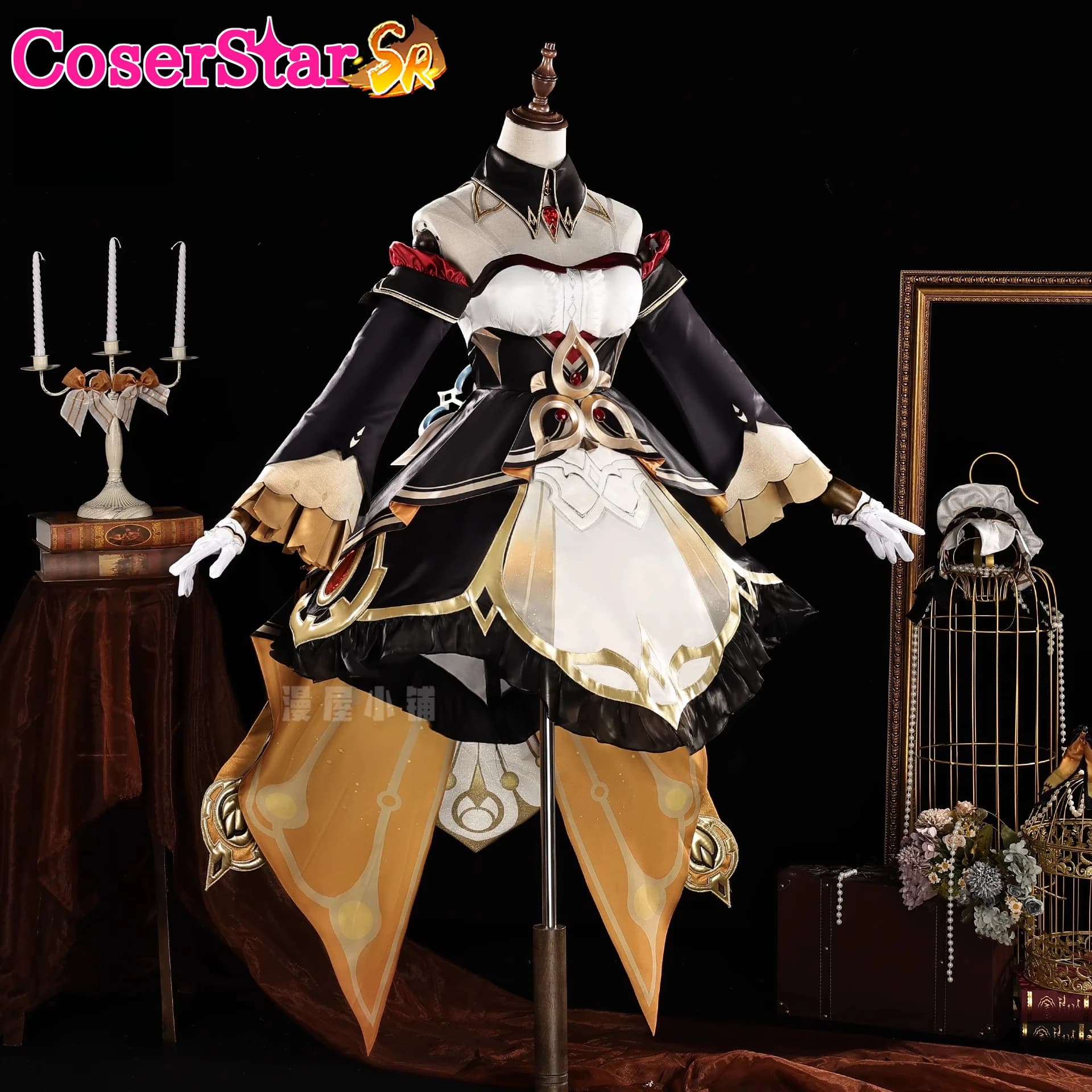 CoserStar-SR Gioco GenshinImpact Marionetta Sandrone Costume Cosplay Abito Carnevale Halloween Party Gioco di ruolo Parrucca