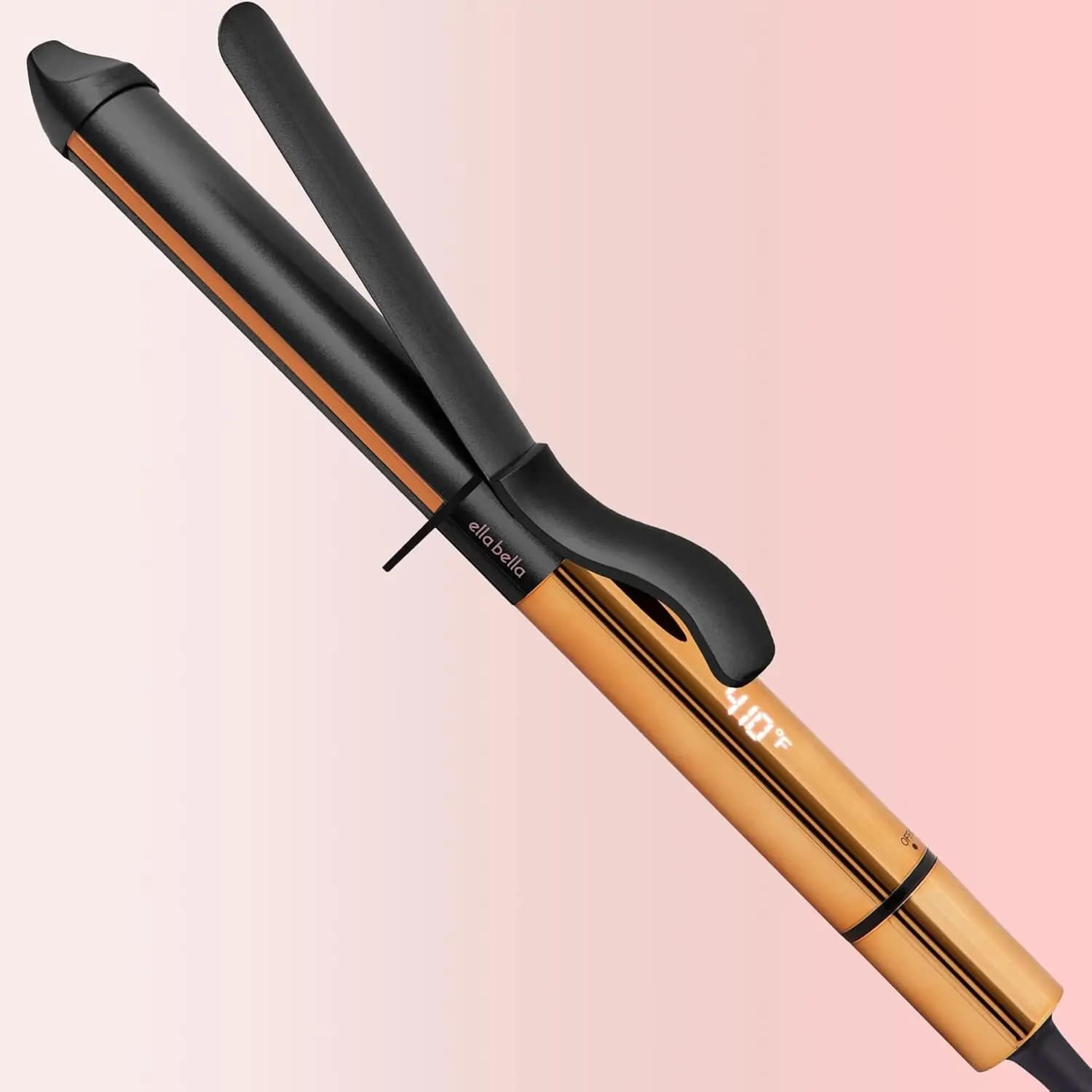 Professional 1-inch ceramic curler with Digital Display, Heat Resistant and Glove Cover for All Hair Types