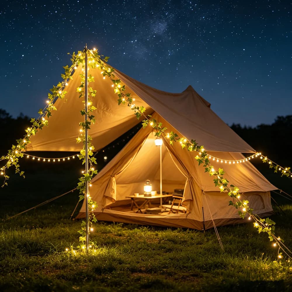 Luci a stringa con foglie verdi a forma di fiore, ghirlanda luminosa per albero di Natale, decorazioni per matrimoni e casa, luci fatate a batteria a forma di vite artificiale