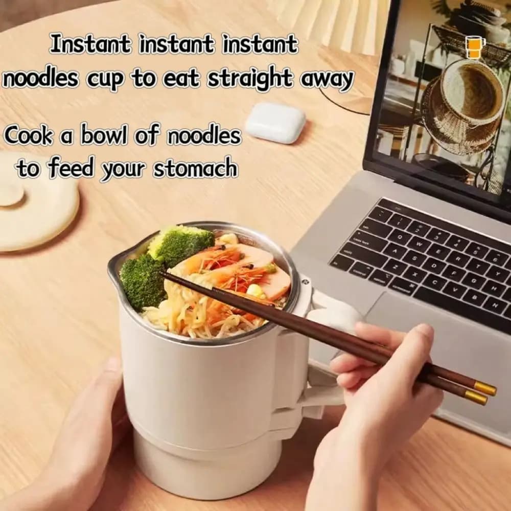 800 ml portable electric kettle 2 in 1 folding kettle for 304 stainless steel rice cooker