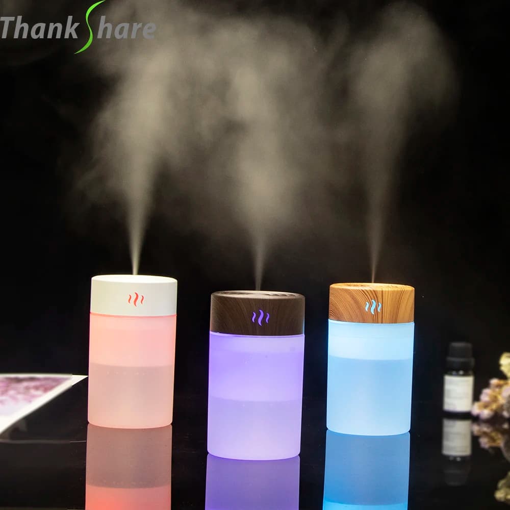 Umidificatore d'aria USB da 260ML diffusore di olio aromatico essenziale casa umidificatore a grana di legno ad ultrasuoni Mist Maker profumo Umidificador