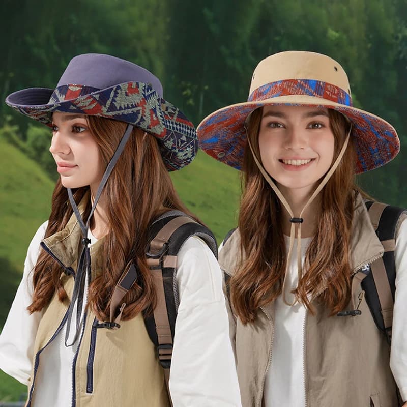 New Women's Sun Hats for Fast Drying, Secchiello Estivo Primaverile for Adults, Panama Hats for Travel and Beach, Women's Hat Ethnic Style