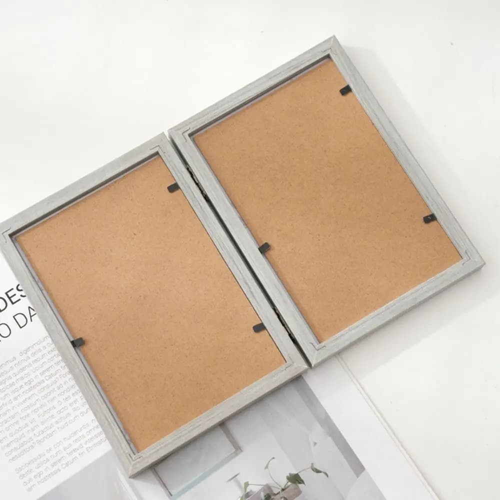Creative Folding Frame with Hinge, Double/Tripla Rectangular for Portraits, Wood, Table Album Set Collectable 2/3/4/5 Pieces