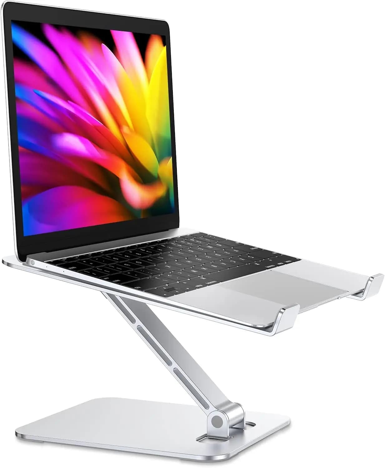 Supporto per Laptop Regolabile e Pieghevole, Rialzo Ergonomico in Alluminio per Notebook da 10-16 Pollici, Supporto da Scrivania Portatile