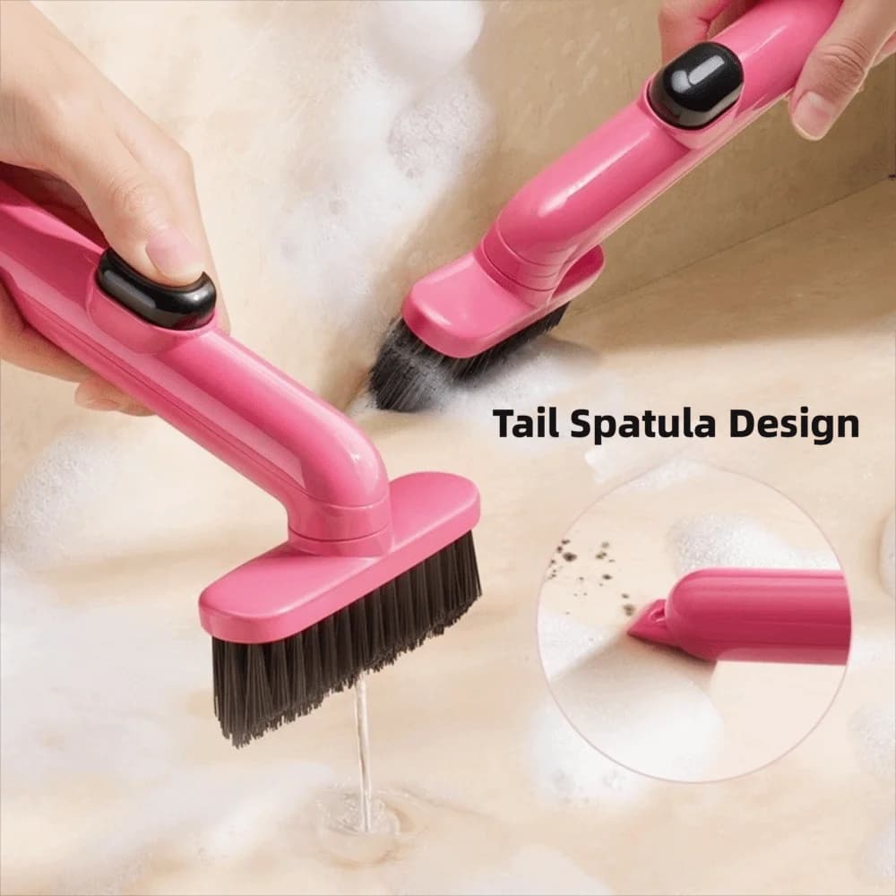 360° Rotatable Gap Cleaning Brush Rotatable Head Flexible Design Toilet Brush Durable Multifunctional Bathroom Cleaning Tool